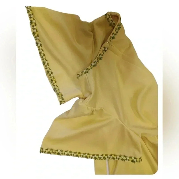 Jolies Junior Yellow & Green Vintage  Maxi Dress Size 13 - Picture 6 of 8